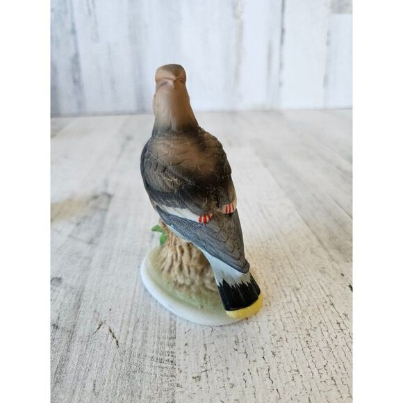 Lefton 6606 waxwing Bird figurine porcelain vintage statue realistic lifelike‎ - Picture 5 of 9